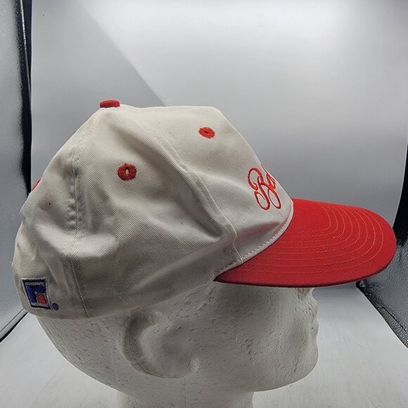 Russell Athletic Bell 222 Snapback Cap Red White Hat Casual Outdoors Adjustable - Picture 4 of 9